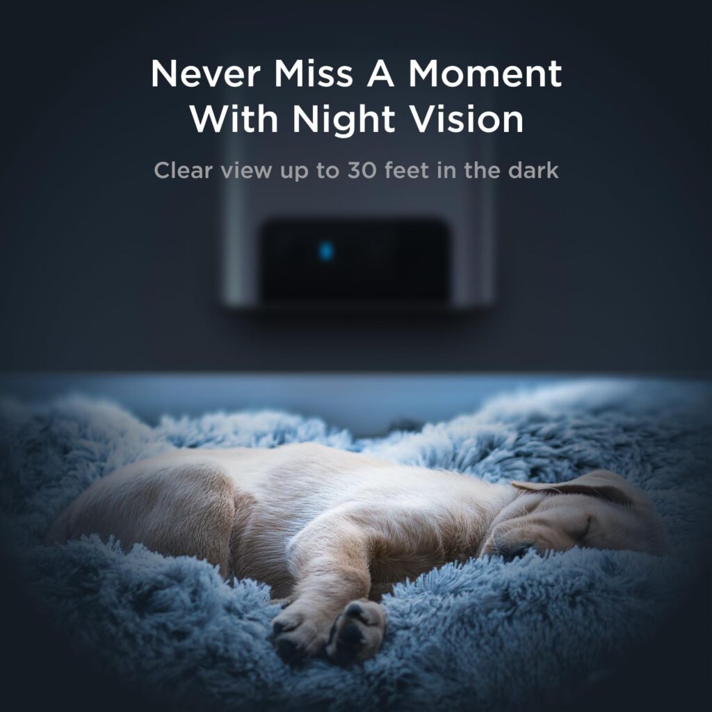 Interactive WiFi Pet Monitoring Camera with Phone App and Treat Dispenser, 1080p HD Video, Night Vision,